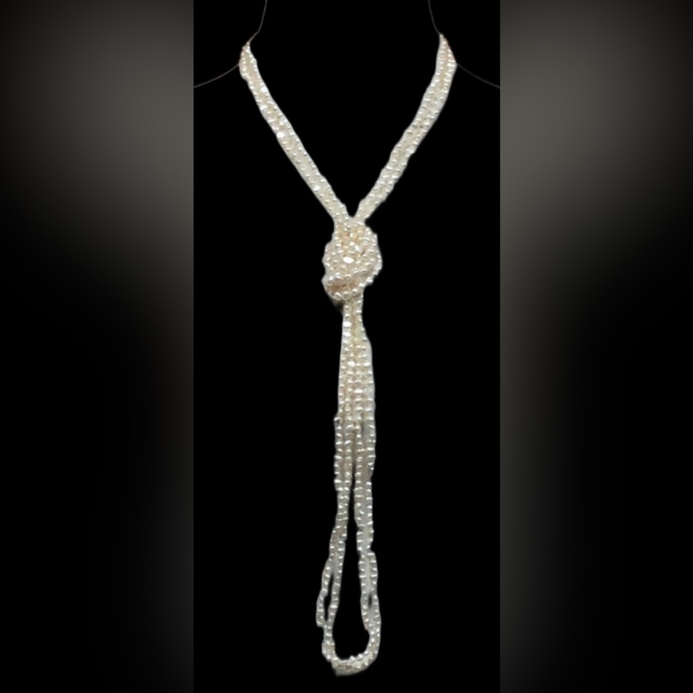 HONORA Freshwater Collection Pearl Rope, Nugget Shape, Pouch Included, 108” Long - Picture 2 of 8